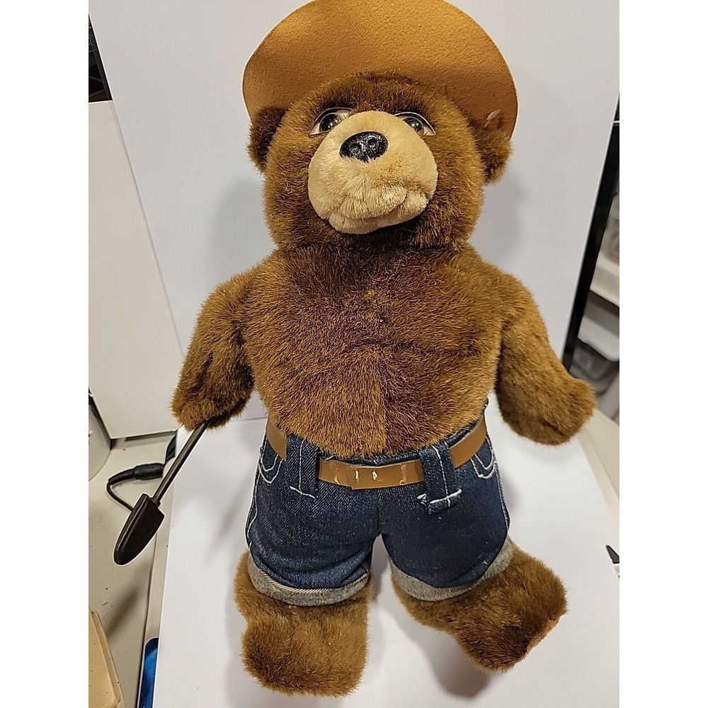 SMOKEY THE BEAR IBTT Bon Toys 13" with Shovel plush vintage